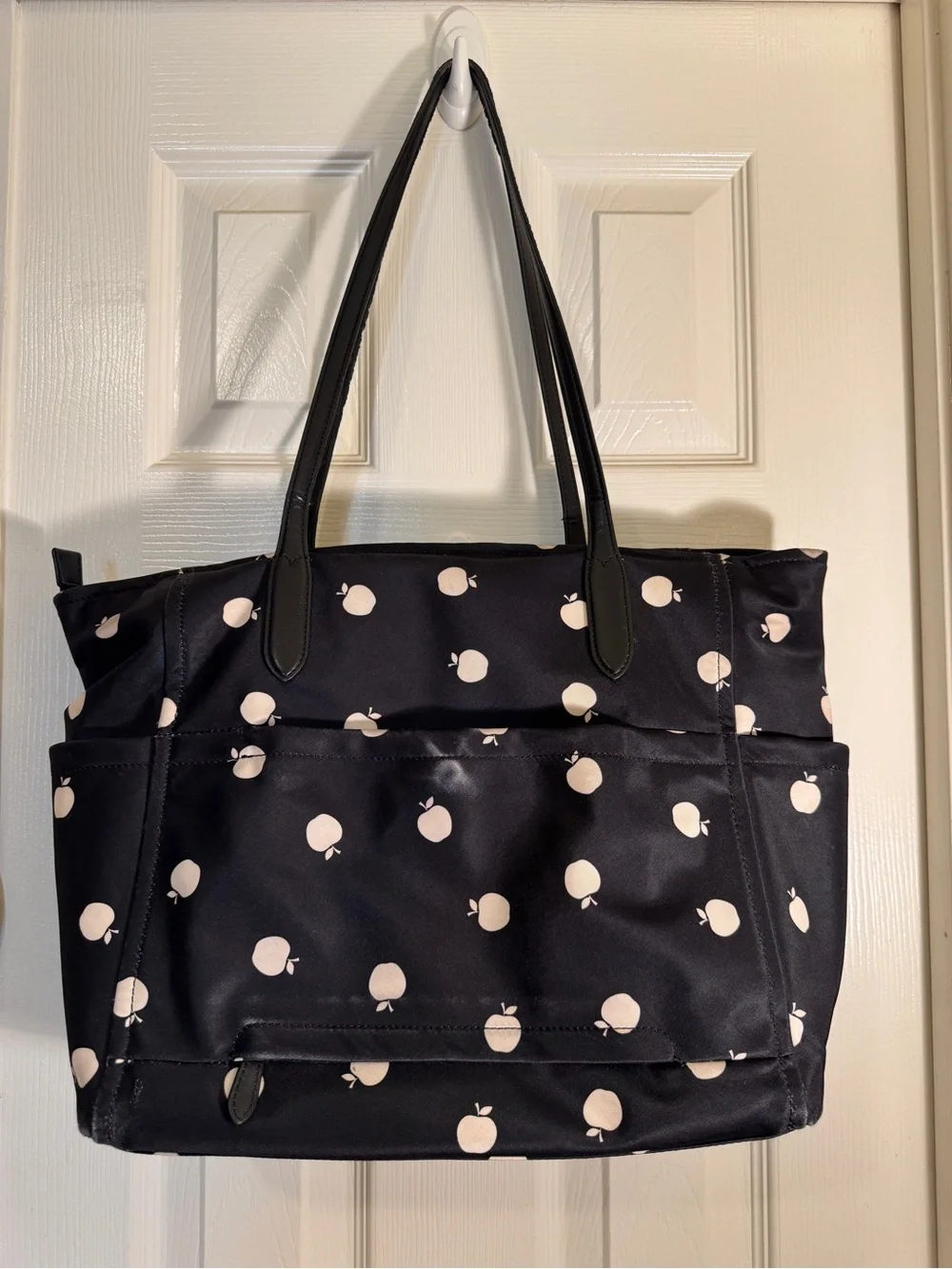 kate spade Black Tote with Apple Print